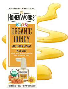 Honeywork kids Organic Honey soothing spray